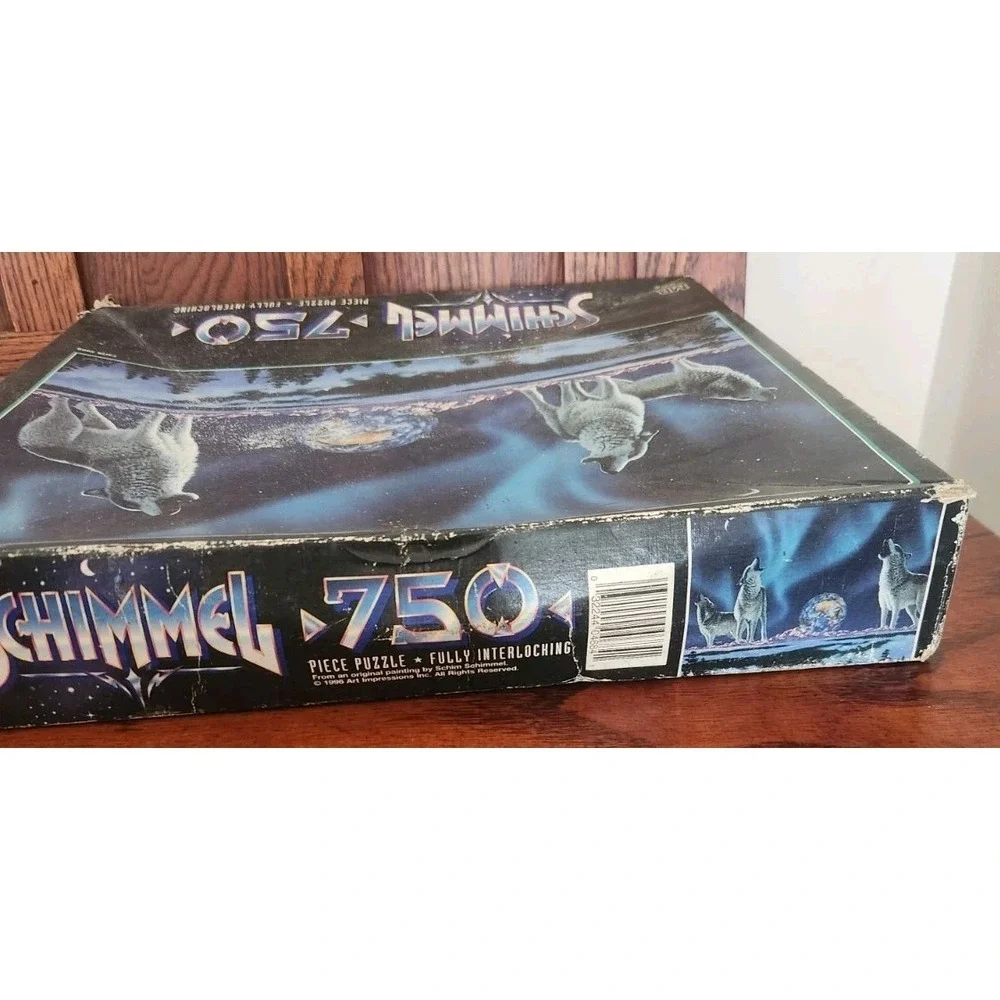 MB Hasbro VTG Schimmel 750 Piece Puzzle NEW- Earth Song 1996 USA Made‎ Wolves